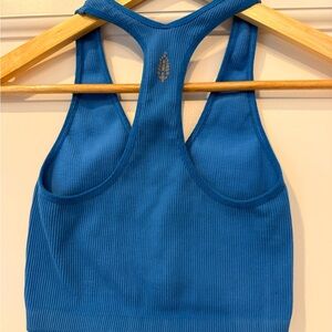 GUC FP Movement by Free People Blue Ribbed Tank Top